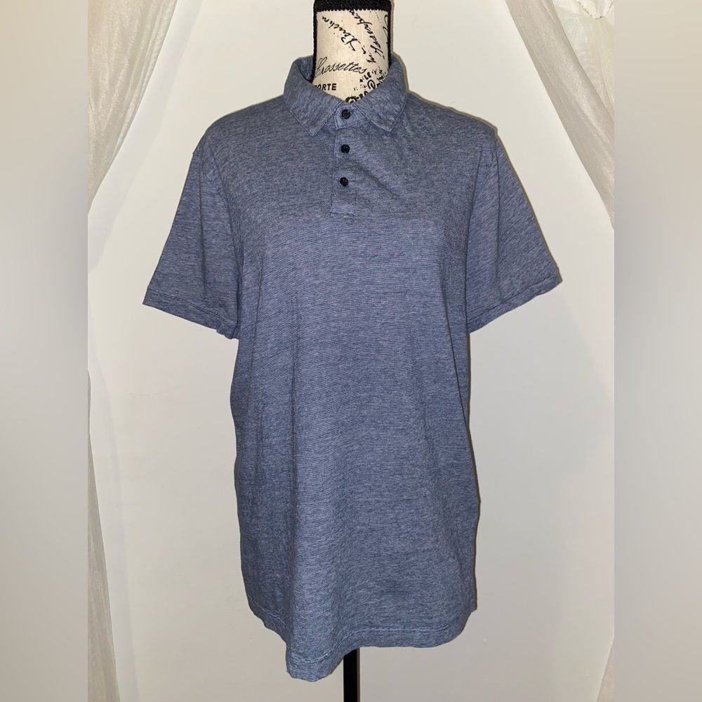 FOREVER 21 Men’s XL Light Blue Soft Polo Short Sleeve Shirt